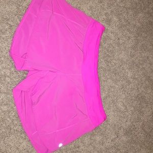 Pink lululemon shorts